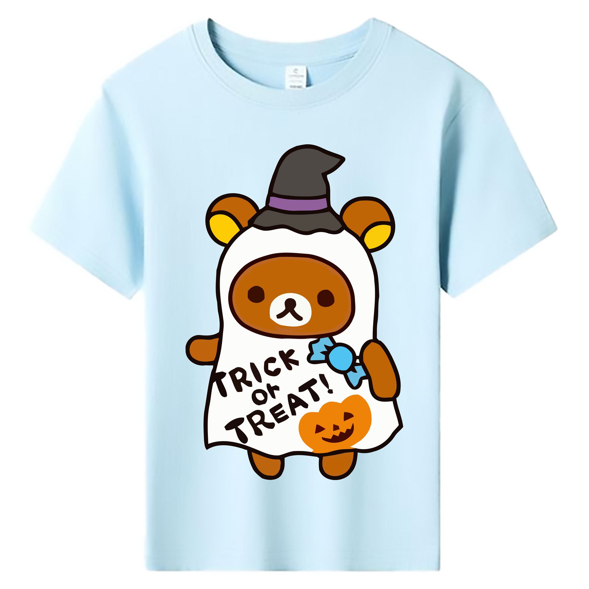 （画像用） リラックマ リラックマ キイロイトリ Rilakkuma Korilakkuma Kiiroitori 綿100％キッズTシャツ（フロントプリント）
